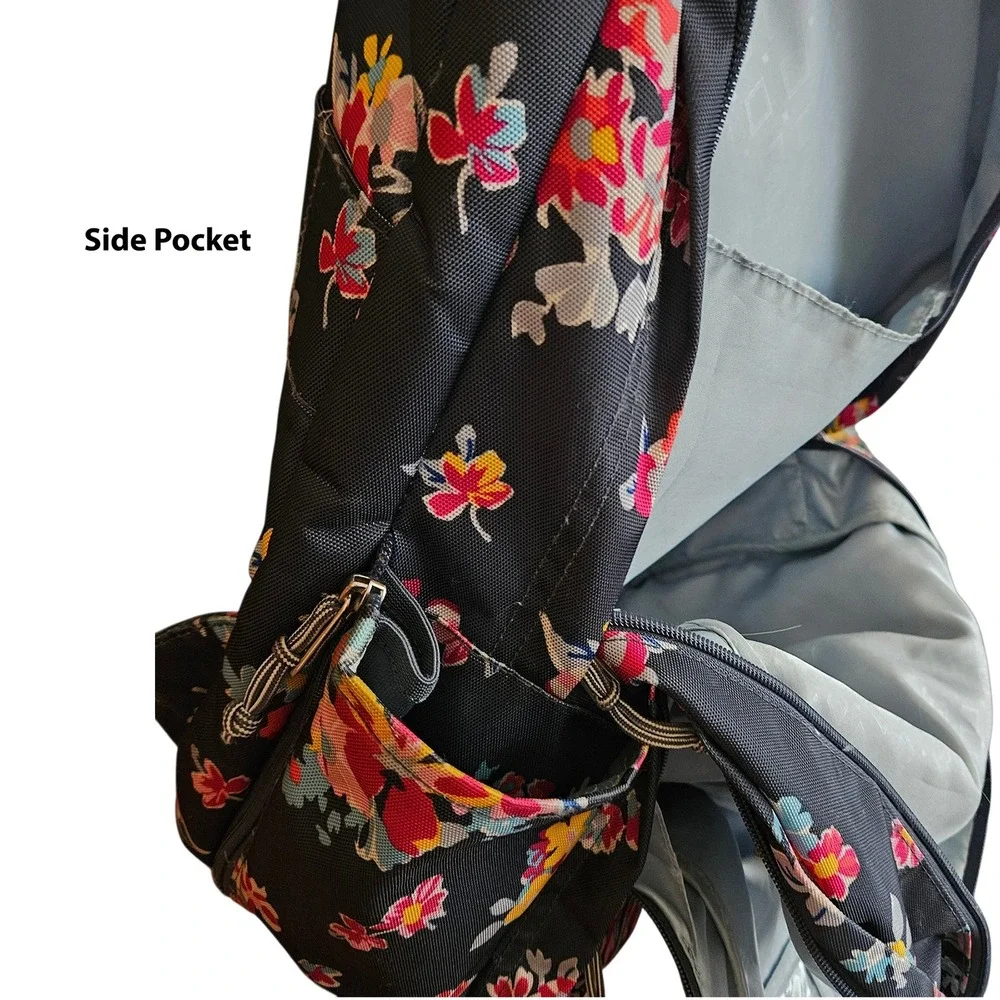 Vera Bradley Lighten Up Grand Backpack Tossed Posies Computer/Travel/School